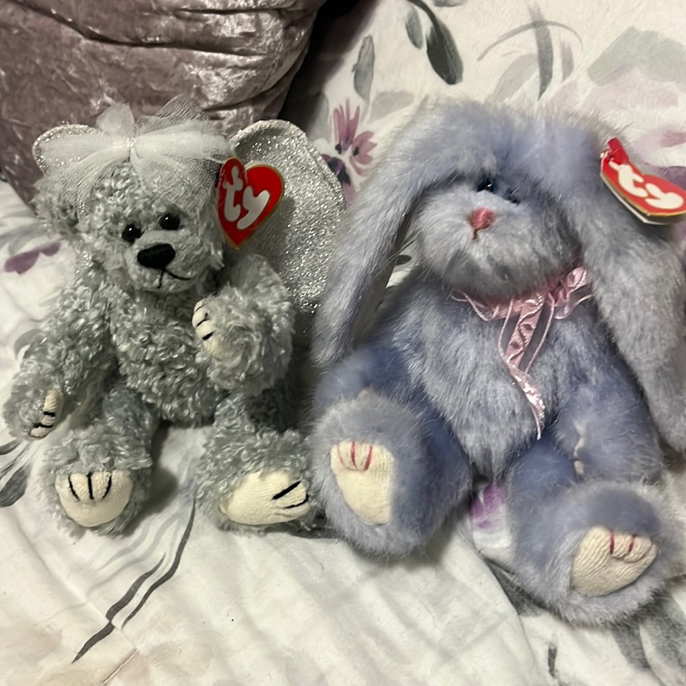 Ty Beanie babies “The Attic Treasures Collection.” Bundle of Sterling and Azalea